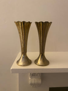 Pair of Vintage Brass Vases
