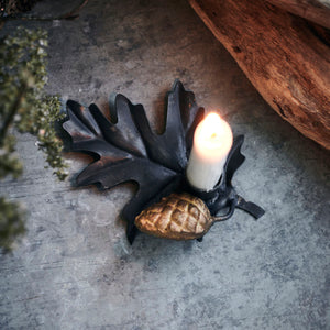 House Doctor Black Leaf Candle Stand WERE £7 NOW £3
