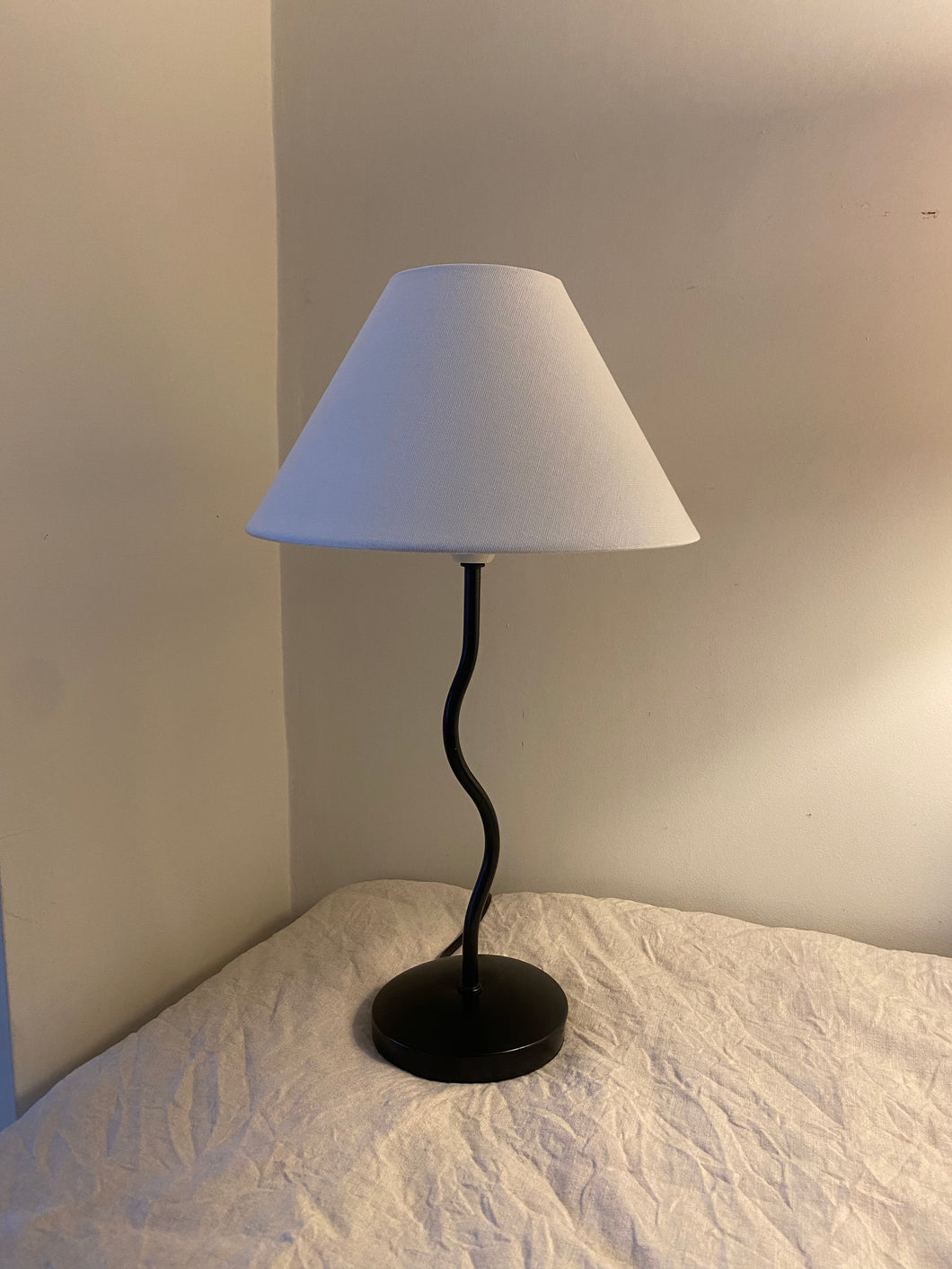 Vintage Style Sguiggle Wave Black Table Lamp WAS £49 NOW £35