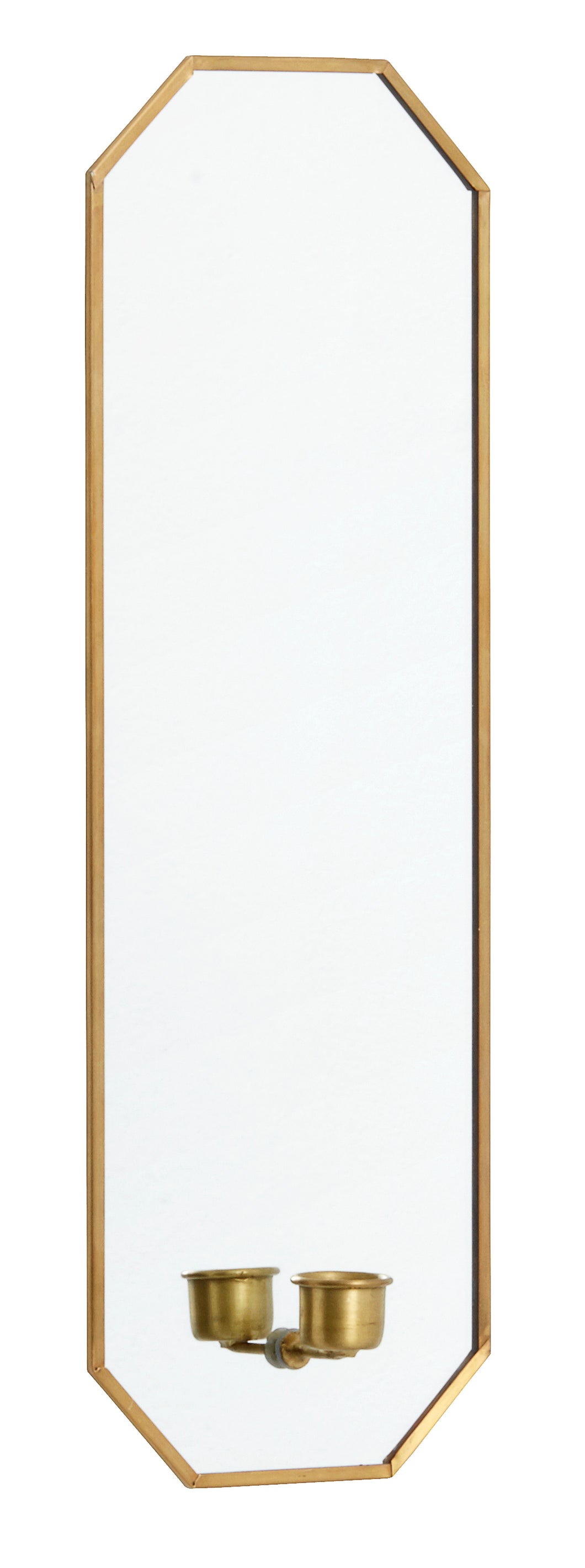 Gold Mirror with Candle Holder