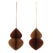 Bloomingville Pack of 2 Brown Paper Decorations WERE £9.50 NOW £4
