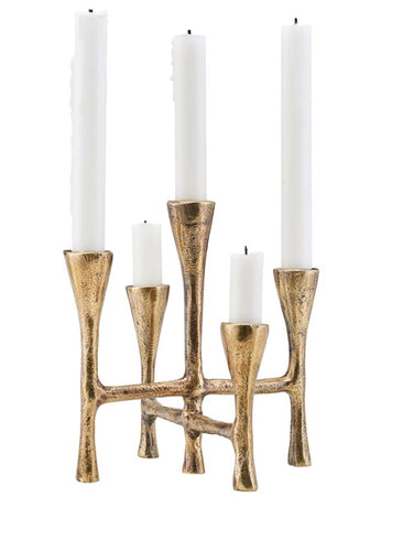 House Doctor Tristy Brass Finish Candle Stand REDUCED TO £30 FROM £49