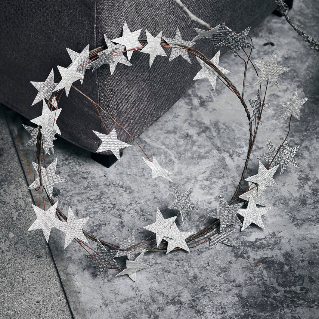 House Doctor Silver Star Wreath NOW £7 WERE £14
