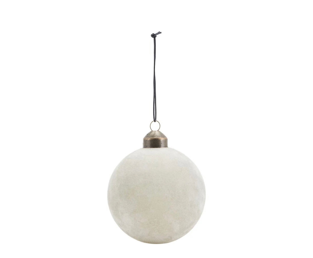 House Doctor Large Grey Flock Bauble