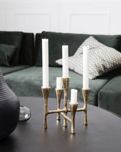 House Doctor Tristy Brass Finish Candle Stand REDUCED TO £30 FROM £49
