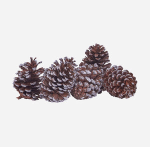 House Doctor Silver Glitter Large Pine Cones WERE £6.50 NOW £2.50